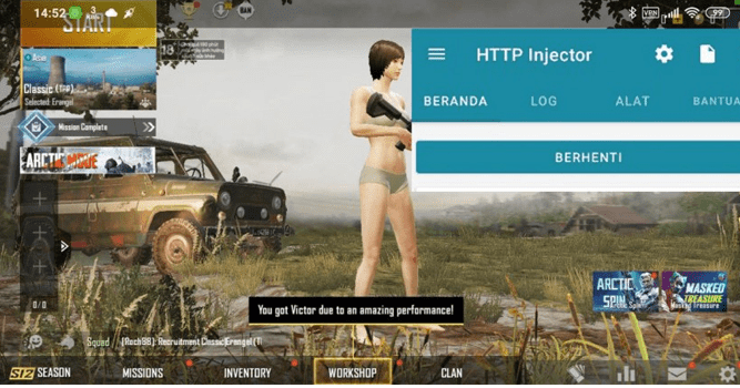 Cara Setting HTTP Injector Support VC dan Game