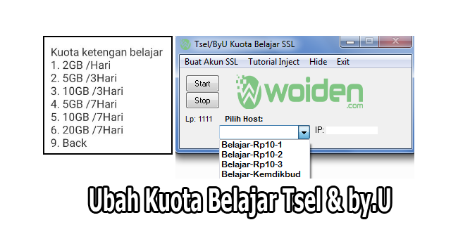 Inject PC Kuota Belajar Rp10 Tsel dan by.U