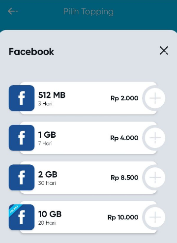 Trik Ubah Kuota Topping Facebook by.U