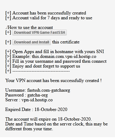 VPN Game FastSSH