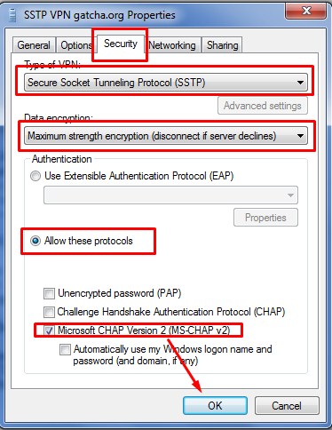 Setting SSTP VPN di Windows 7