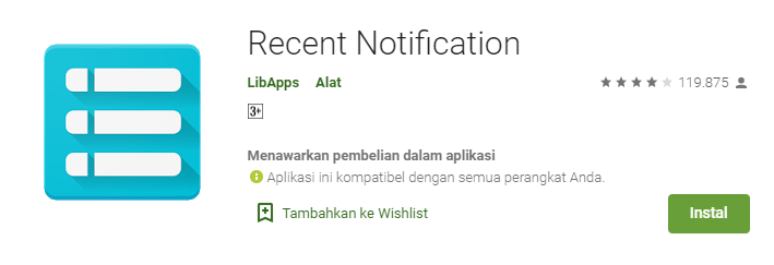 aplikasi recent notification untuk android