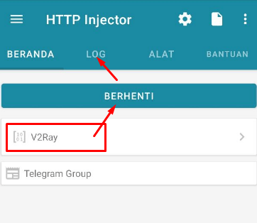 Konek v2ray di http injector