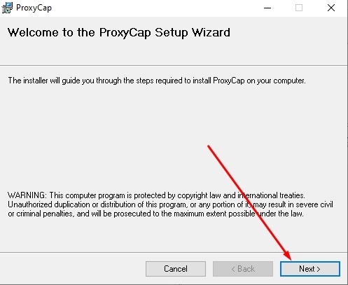 Install proxyCap
