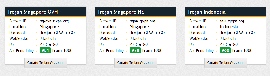 Buat Akun Trojan VPN